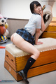 Minano ai astride bench skirt raised ass exposed