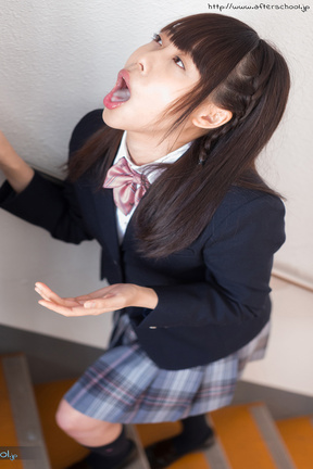 Student Nanami Yua sucking cock in uniform with cum in mouth