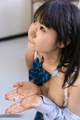 Momoki nozomi holding out her hands cum on her hands looking up
