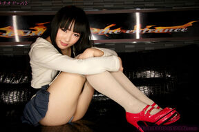 Mizushima Ai strips in high heels and sucks big cock in uniform