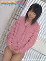 Japanese teen ran amami baring shaved pussy in pyjamas using both hands to roll up her pyjama top.jpg