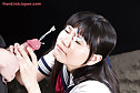 Cutie Mamiya Tsukushi giving handjob and taking facial cumshot