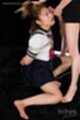 Hidaka ayano receiving facial cumshot wearing kogal uniform arms tied bondage chain