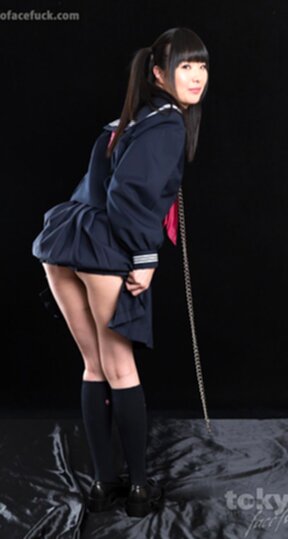 Kogal Himeno Miku face fucked in uniform and cum on her face