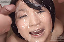 Cute kogal Matsuri taking bukkake cum over her face and breasts